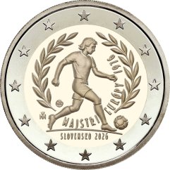2 EURO -  Víťazstvo futbalistov Československa na Majstrovstvách Európy - 50.výročie + pamätná karta