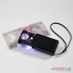 LED vyťahovacia lupa s UV lampou