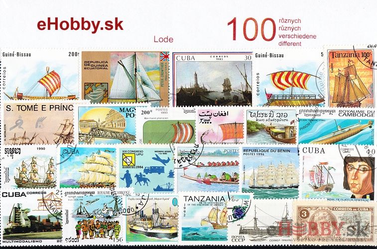 Balíček poštových známok 100ks - LODE
