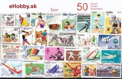 Balíček poštových známok 50ks - ŠPORT