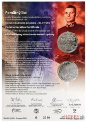 Pamätný list 10€/2024 Slovenské národné povstanie - 80. výročie