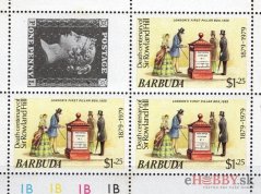 Londýn 1855 prvá stĺpová schránka - Barbuda