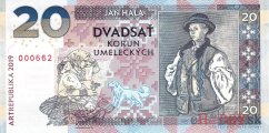 20 Korún 2019 Jan Hála