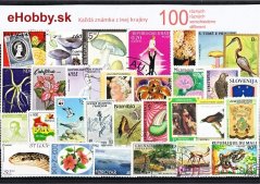 Balíček poštových známok 100ks - KAŽDÁ ZNÁMKA Z INEJ KRAJINY