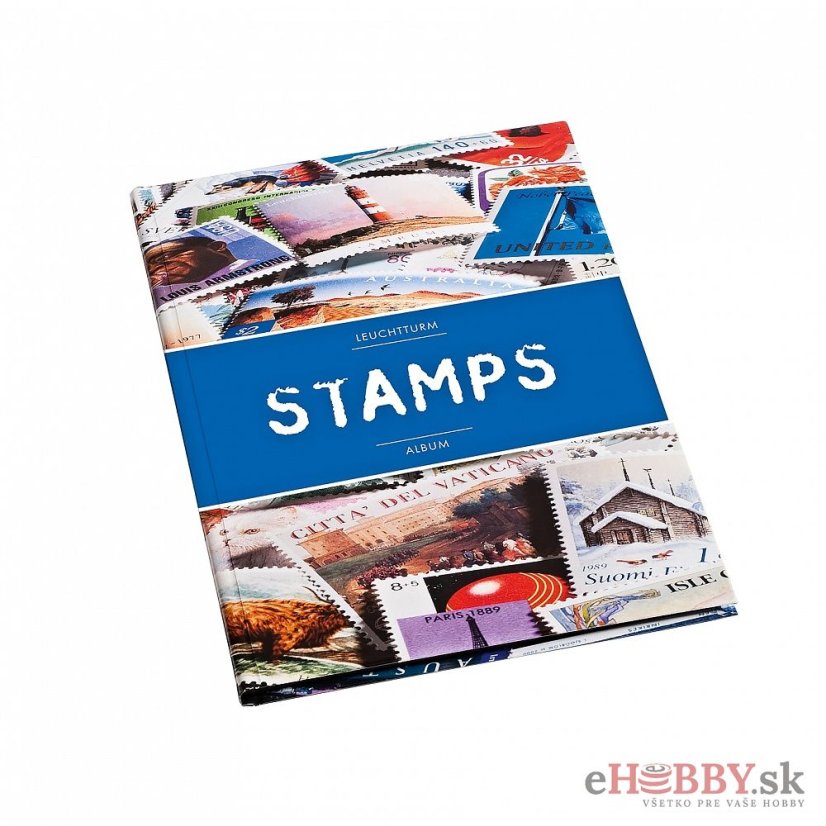 Album na poštové známky s potlačou STAMPS 16 listov - Veľkosť: A5