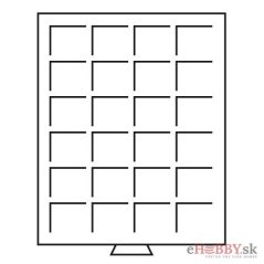 Mincový box MB s 24 štvorcovými otvormi 42 x 42 mm