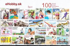 Balíček poštových známok 100ks - ŠPORT