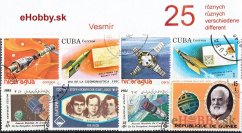 Balíček poštových známok 25ks - VESMÍR