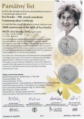 Pamätný list 10€/2026 Eva Siracká