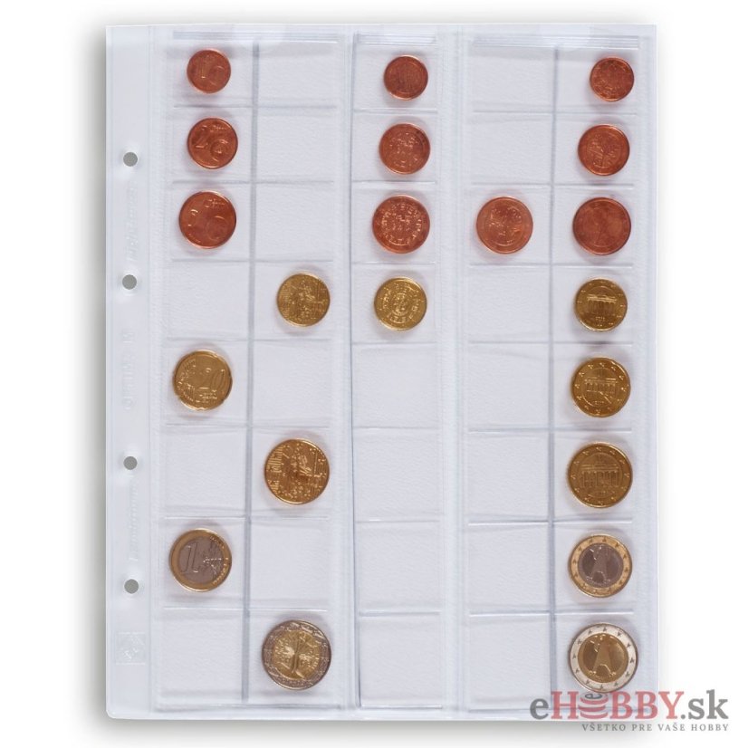 Listy na Euro-mince OPTIMA M40