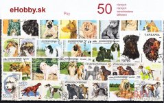 Balíček poštových známok 50ks - PSY