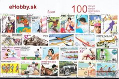 Balíček poštových známok 100ks - ŠPORT