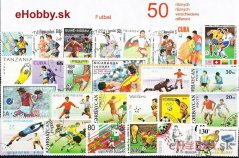 Balíček poštových známok 50ks - FUTBAL