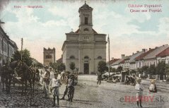 Pohľadnica Poprad námestie