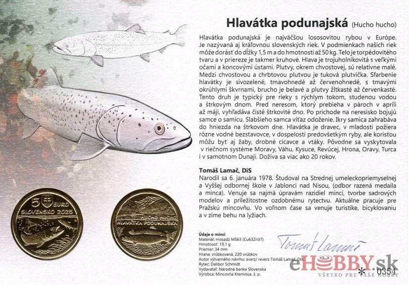 Autorská karta 5€ 2025 - Hlavátka podunajská