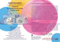 2 EURO - Európske hlavné mesto kultúry Trenčín + pamätná karta