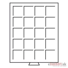 Mincový box MB s 20 štvorcovými otvormi 48 x 48 mm