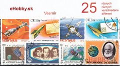 Balíček poštových známok 25ks - VESMÍR