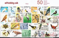 Balíček poštových známok 50ks - VTÁCI