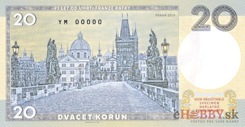 20 Korun 2019 Franz Kafka - ANULÁT