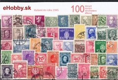 Balíček poštových známok 100ks - VYDANÉ DO ROKU 1945