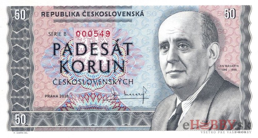 50 Korun 2019 Ján Masaryk