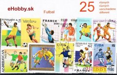 Balíček poštových známok 25ks - FUTBAL
