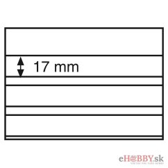 Zberateľské karty na známky, 3 číre pásy, 158 x 113 mm, 100 ks