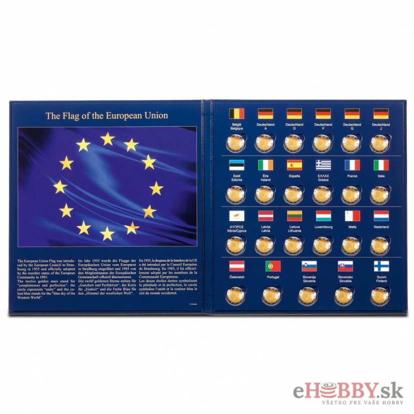 Album na 2 euromince Presso "30 rokov EU vlajky"