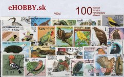 Balíček poštových známok 100ks - VTÁCI