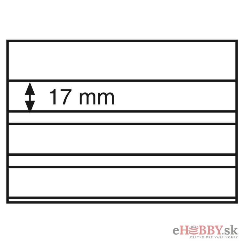 Zberateľské karty na známky, 3 číre pásy, 158 x 113 mm, 100 ks